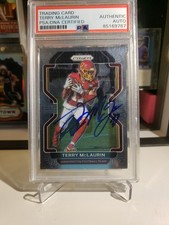 PSA TERRY MCLAURIN AUTO - 2021 Panini Prizm NFL - On Card AUTOGRAPH