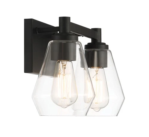 Minka Lavery 5702 Clarity 2 Light 16"W Vanity Light - Coal - Picture 3 of 11