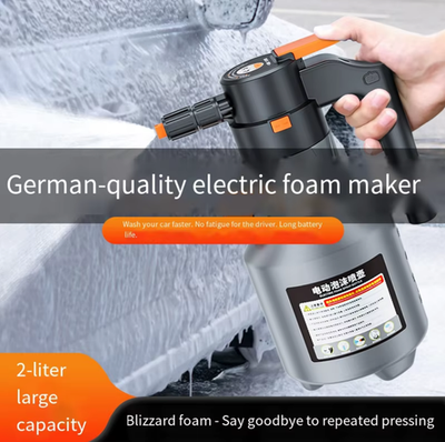 #ad 2L Electric Foam Sprayer Handheld Car Wash Snow Foam Pressure Gun Bottle $48.55