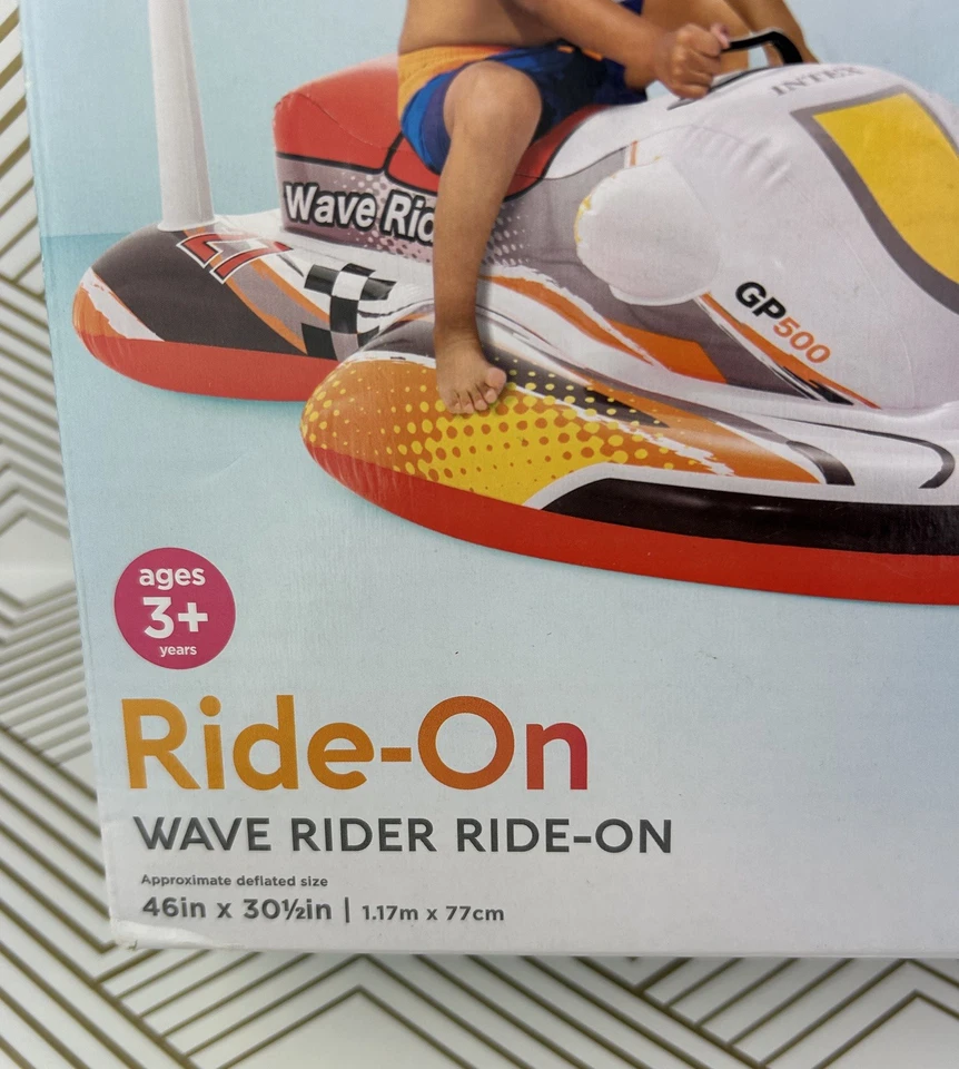 NIB Intex Wave Rider Ride-On Jetski: Aquatic Pool Float 46" X 30.5" - Image 3 of 4