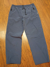 Vintage Old Navy Y2K Baggy Wide Leg Track Pants Windbreaker Mesh Lined XL Blue