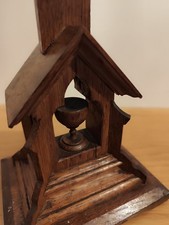 CROCIFISSO 50x 20 cm GESÙ TABERNACOLO CALICE LEGNO  INTAGLIATO SCULTURA 