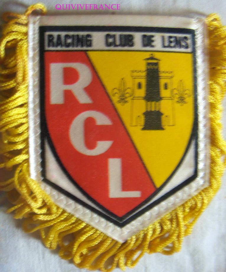Fanion Racing Club De Lens - Ligue 1 - Drapeau De Supporter