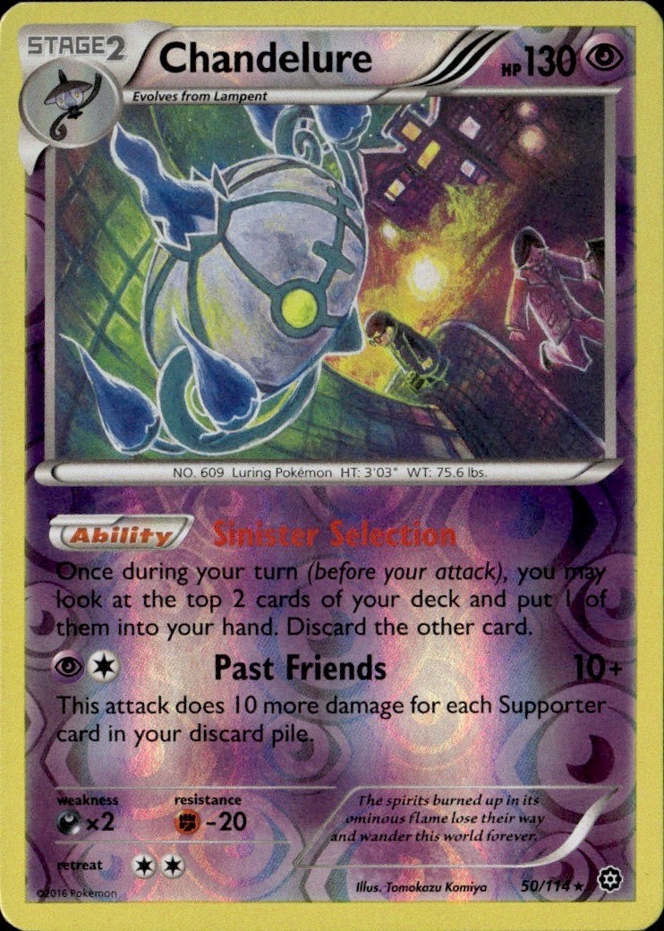 Chandelure Reverse Holo Holo Rare STS XY - Steam Siege 50/114 LP