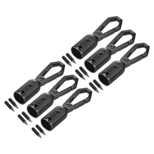 0.32" Cord End Cap Terminator Cord Finding for Tassel Jewelry Making 6Pcs Black