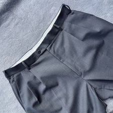 Zanella Bennett Dress Pants Mens 36 Wool Pleated Cuffed Formal Made in Italy