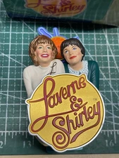 Laverne and Shirley Carlton Cards Christmas Musical Ornament W/ Box