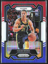 2023 Panini Prizm Isaiah Wong Red White And Blue #154 RC