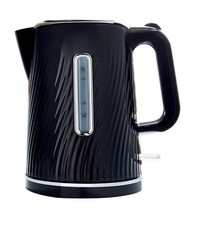 Tesco Textured Kettle, Black, 1.7L, Rapid Boil, Stylish Design, Easy To Use