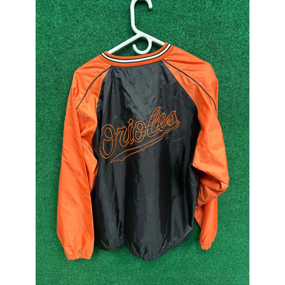 Jersey estilo cortavientos Baltimore Orioles años 90 naranja y negro chaqueta MLB grande Foto 2 de 3