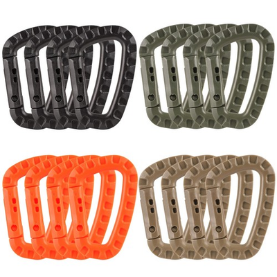 #ad #ad 16 Pack Tactical Carabiners Keychain D Rings Spring Multi Color Multi Color $17.35