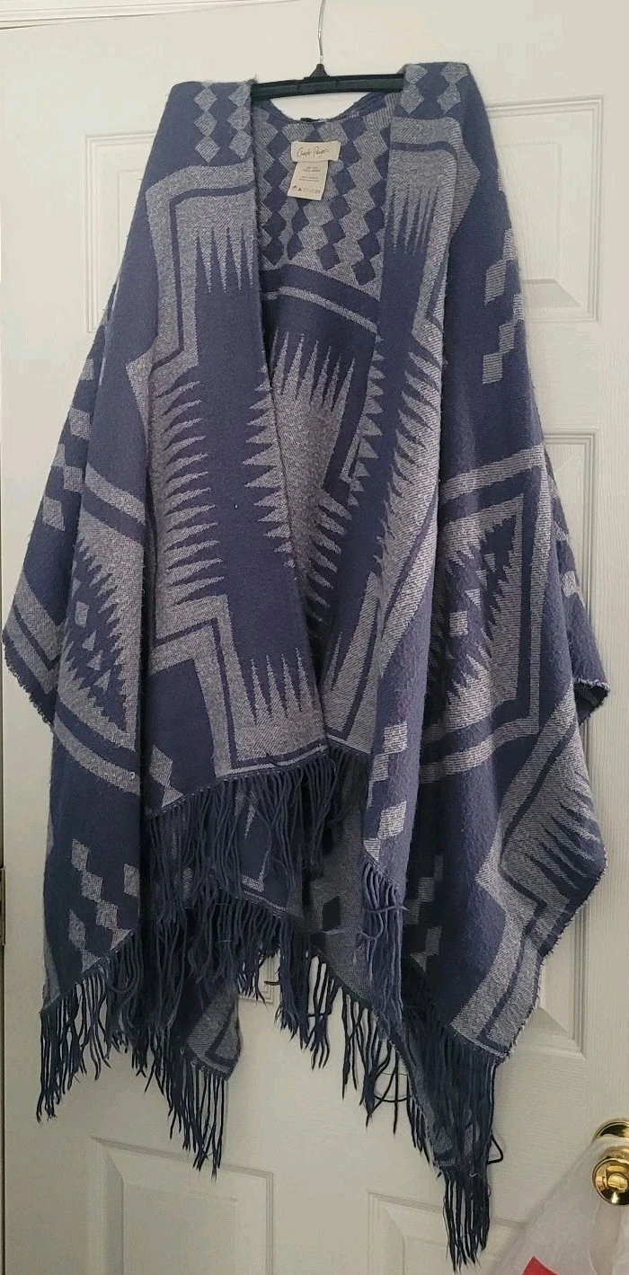 Charlie Paige Blue Aztec Cardigan/ Wrap One Size Fits All Tall