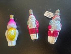 Rare Antique 2 Santa & Snowman Christmas Light Bulb Ornament 1920 Holiday — photo 4