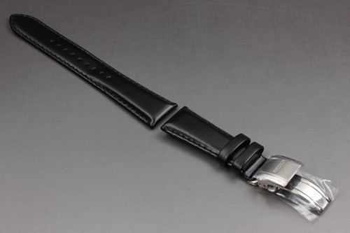 Bracelet Cuir Noir 18mm Pour Seiko - Neuf Avec étiquettes, Cuir Véritable, Fabriqué Au Japon