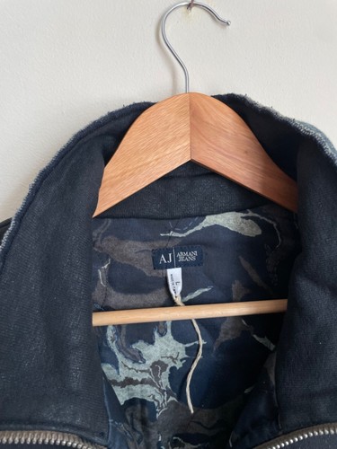 Archive Vintage 90s Armani Jeans Patchwork Hemp Jacket - Picture 8 of 17