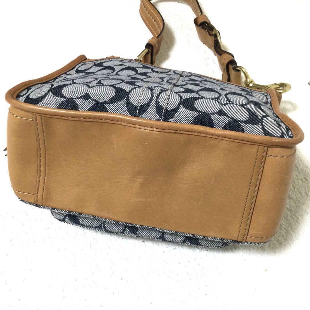 COACH Bleecker Floral Denim Shoulder Bag W27cm Japan [Used] eBay