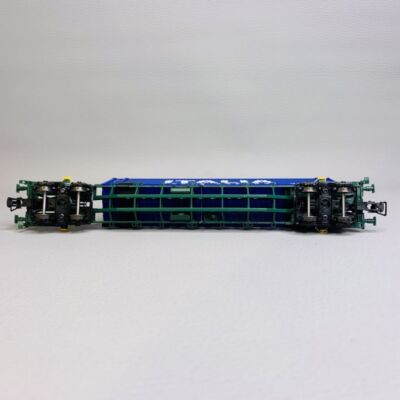 FS CEMAT, wagon porte-conteneurs à 4 essieux Sgnss avec cont... Locomotives et autorail pour train miniature