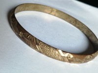 EXTREMELY RARE POST MEDIEVAL ISLAMIC OTTOMAN BRONZE BRACELET CUFF EN...