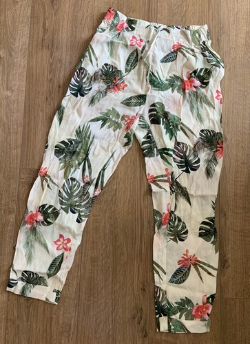 Bershka Tropicale Estivi Pantaloni Taglia 10 | eBay