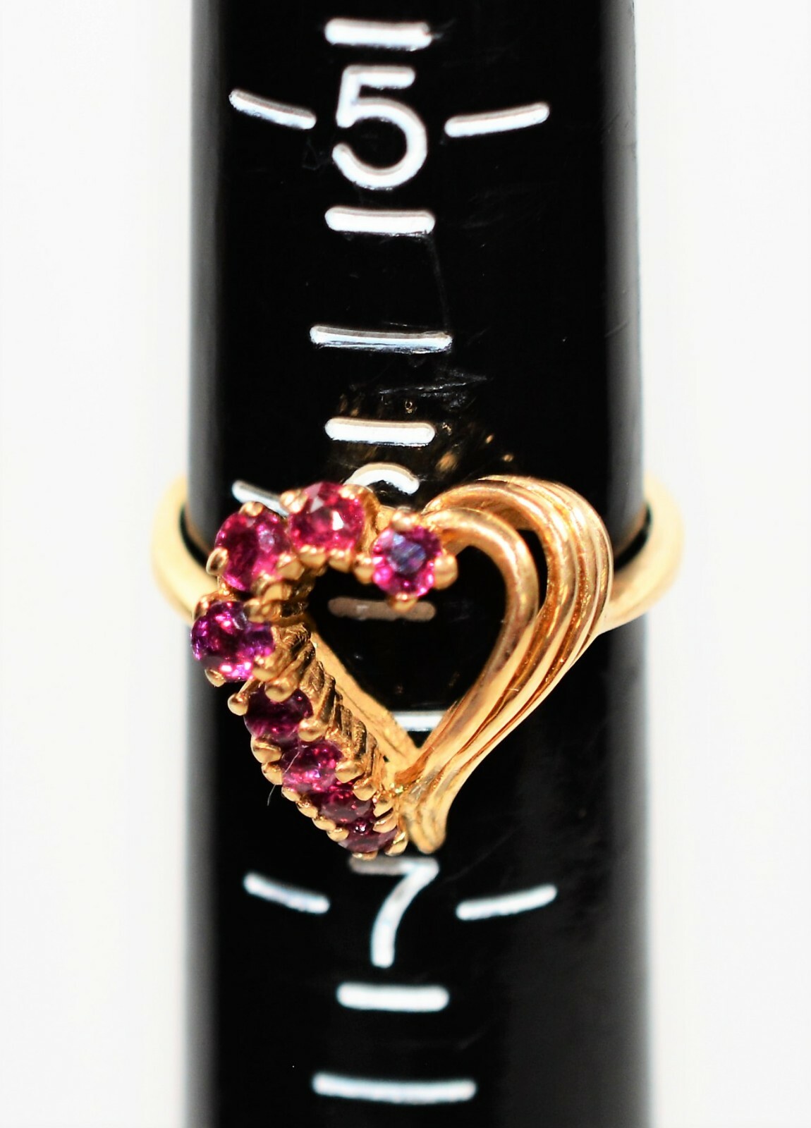 Natural Ruby Ring 14K Solid Gold .48tcw Gemstone … - image 10