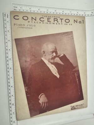 VTG Ephemera sheet music concerto no 1 Ptschaikowski piano solo