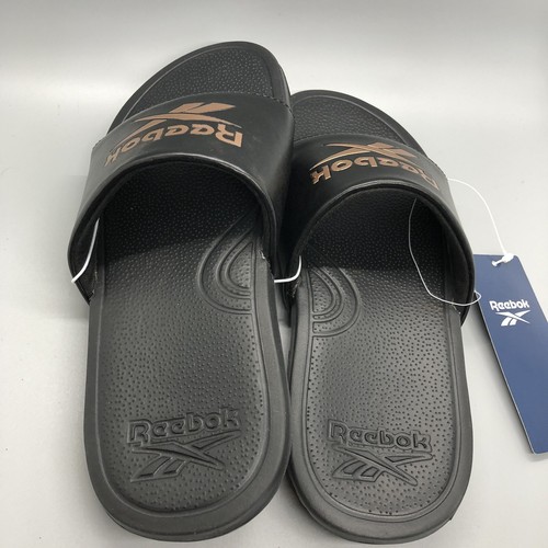 Reebok Slide Black Rose Gold Women 
