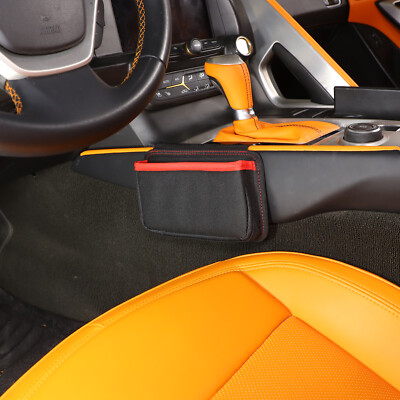 Red Central Gear shift Side Storage Bag Trim Tray For Corvette C7 2014-2019