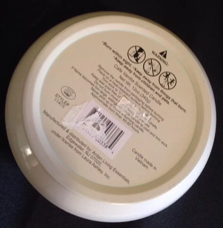 12 Oz Three Wick Tin Candle (Laura Ashley Cafe Vanilla) - Image 3 of 3