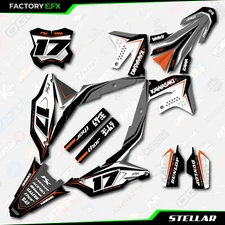 Gray Orange Stellar Graphics Kit fits 21-24 Kawasaki KXF250 Decal Sticker KX250F