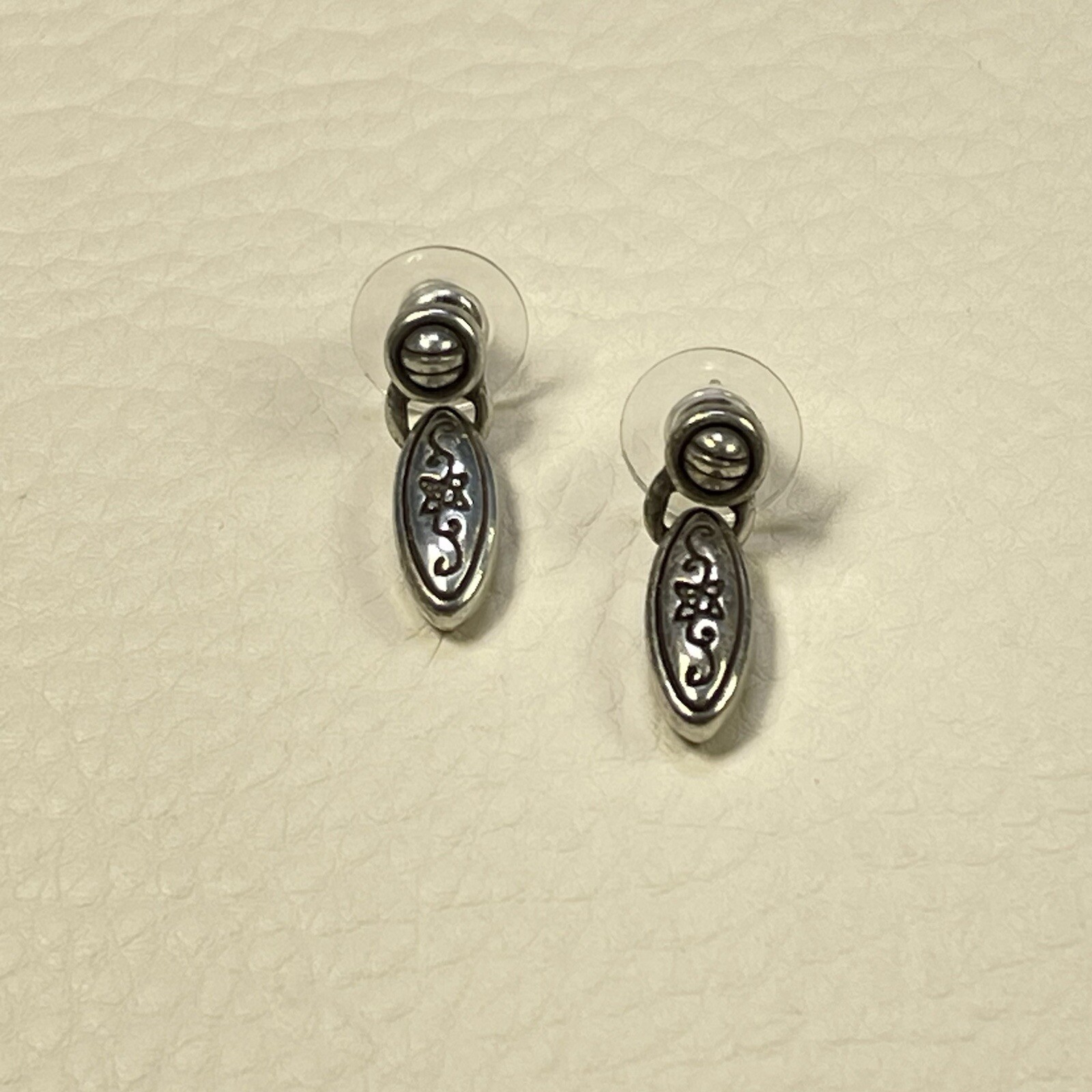 Brighton Silver Plated Flower Dangle Post Earrings - image 4
