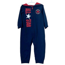 Converse All Star Navy Blue Baby Hooded One Piece Full Zip Size 18 months