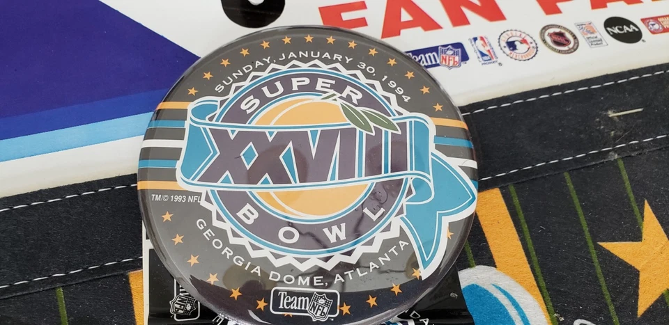 De colección. WINCRAFT 1994 Super Bowl XXVIII Banner/Pegatina Equipo Fan Pack Georgia Dome  Foto 3 de 4