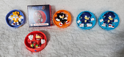 (Lot of 6) McDonald's Sonic 3 The Movie Toys Hedgehog Knuckles Tails Shadow Sega