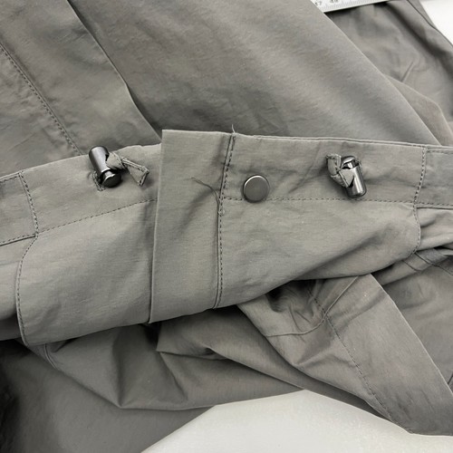 Eileen Fisher Jacket Sz Small Gray Lightweight Nylon Blend Coat Hooded Organic - Picture 10 of 18
