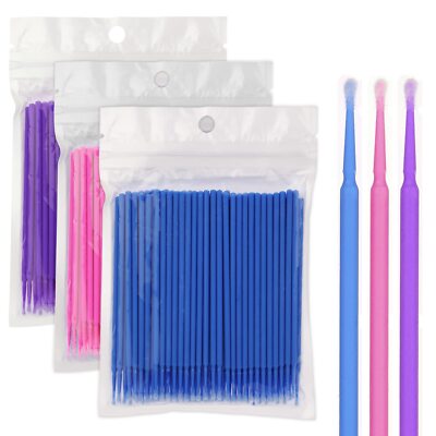 	Microbürstchen - 300 Stück Microbrush Einweg Microbürsten Wimpernverlängerun...