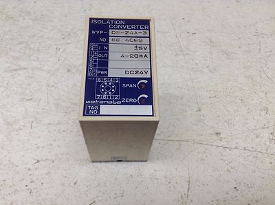 Watanabe WVP-DS-24A-3 Isolation Converter +- 5 V 4-20 mA 24 VDC WVPDS24A3 (TBI)