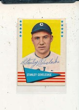 Stanley Coveleskie Indians  #100 1961 Fleer Baseball Greats Signed