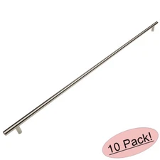 *10 Pack* Cosmas Cabinet Hardware Satin Nickel Euro Style Bar Pul #305-673SNl