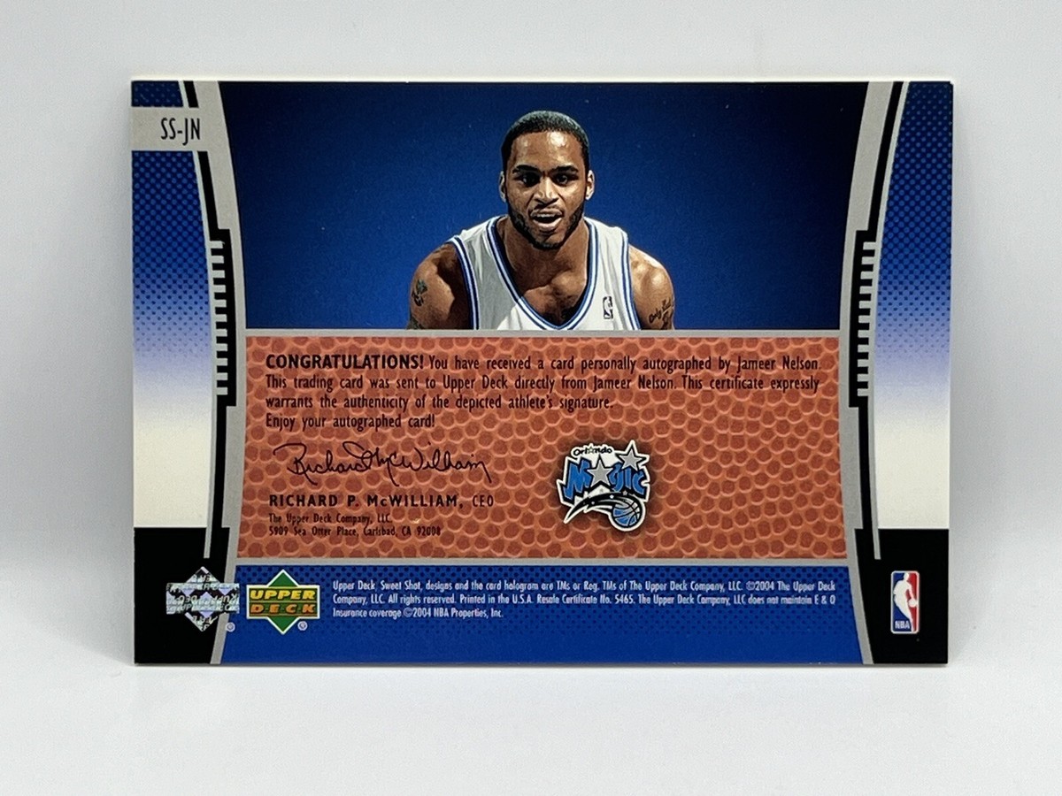 2004-05 Upper Deck Sweet Shot Signature Shots Jameer Nelson SS-JN 