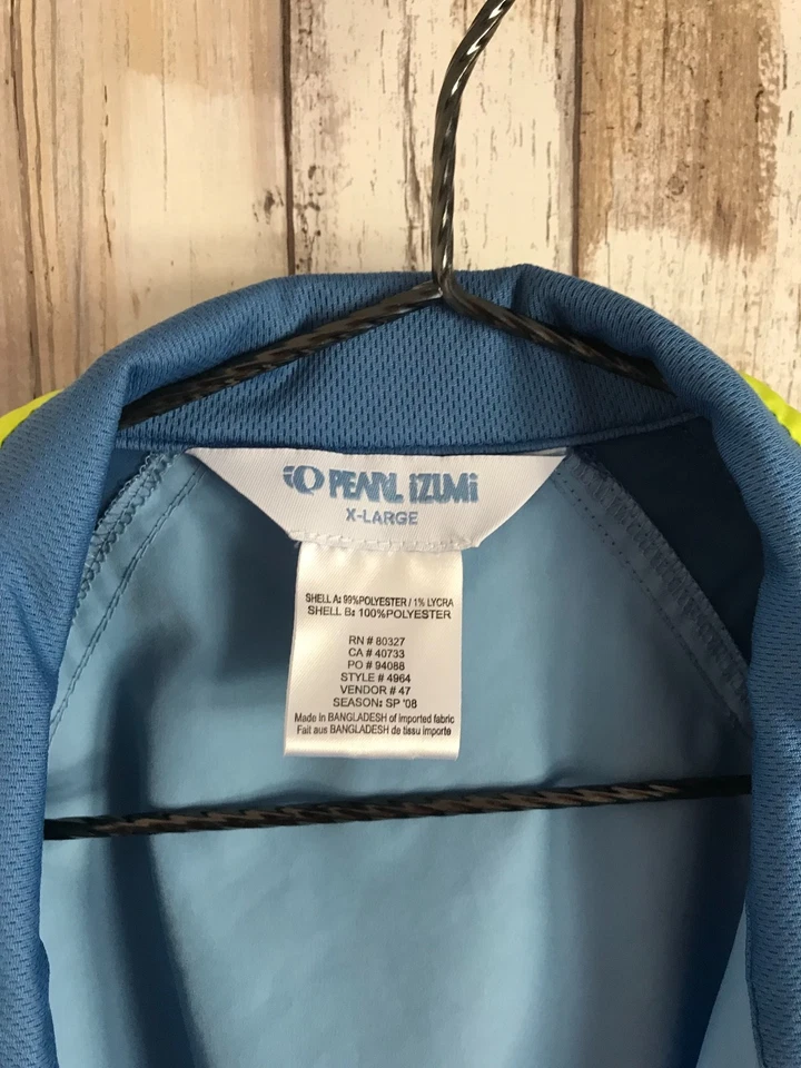 Chaqueta cortavientos Pearl Izumi para mujer azul infinito motociclista ciclista cremallera XL Foto 4 de 4