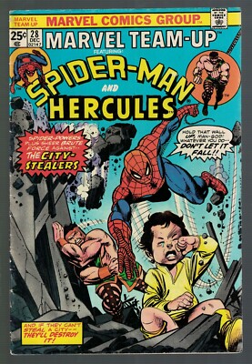 Marvel Team Up Comics Amazing Spiderman 28 VGF 5.0 Hercules 1974