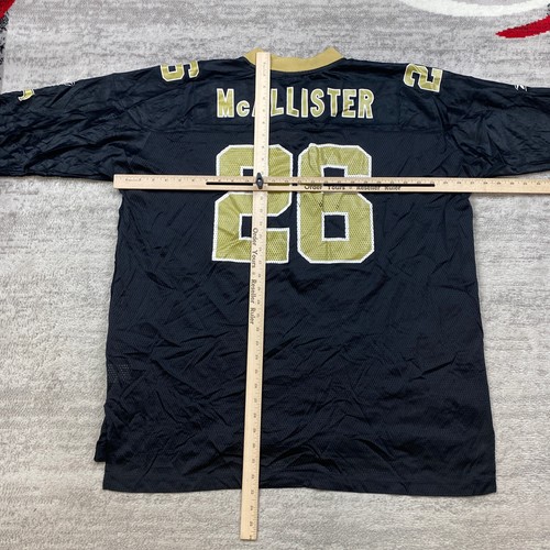 New Orleans Saints Deuce McAllister Jersey 2XL XXL Black Gold # 26 NFL Football - Picture 11 of 13