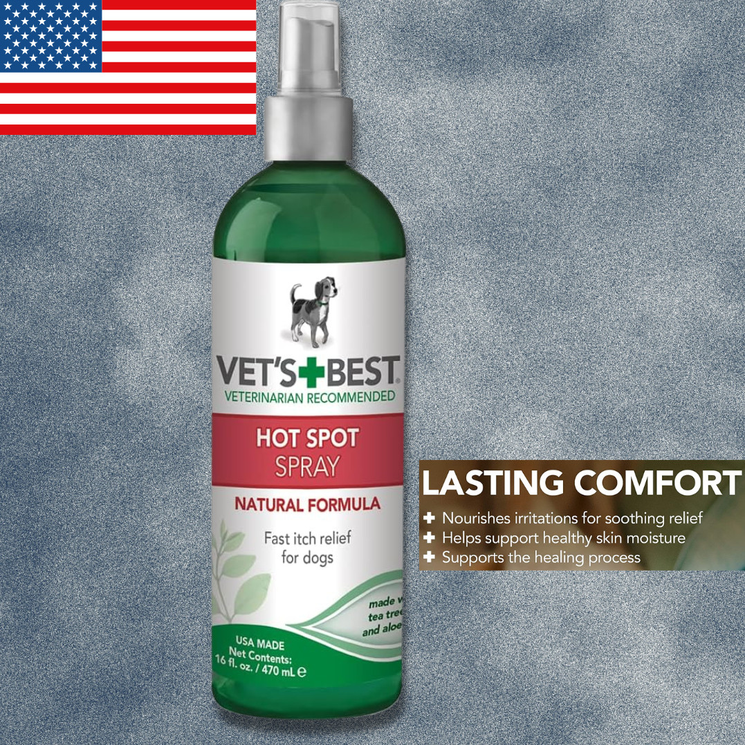 Vet's Best Dog Hot Spot Spray Itch Relief For Dogs For Dry S