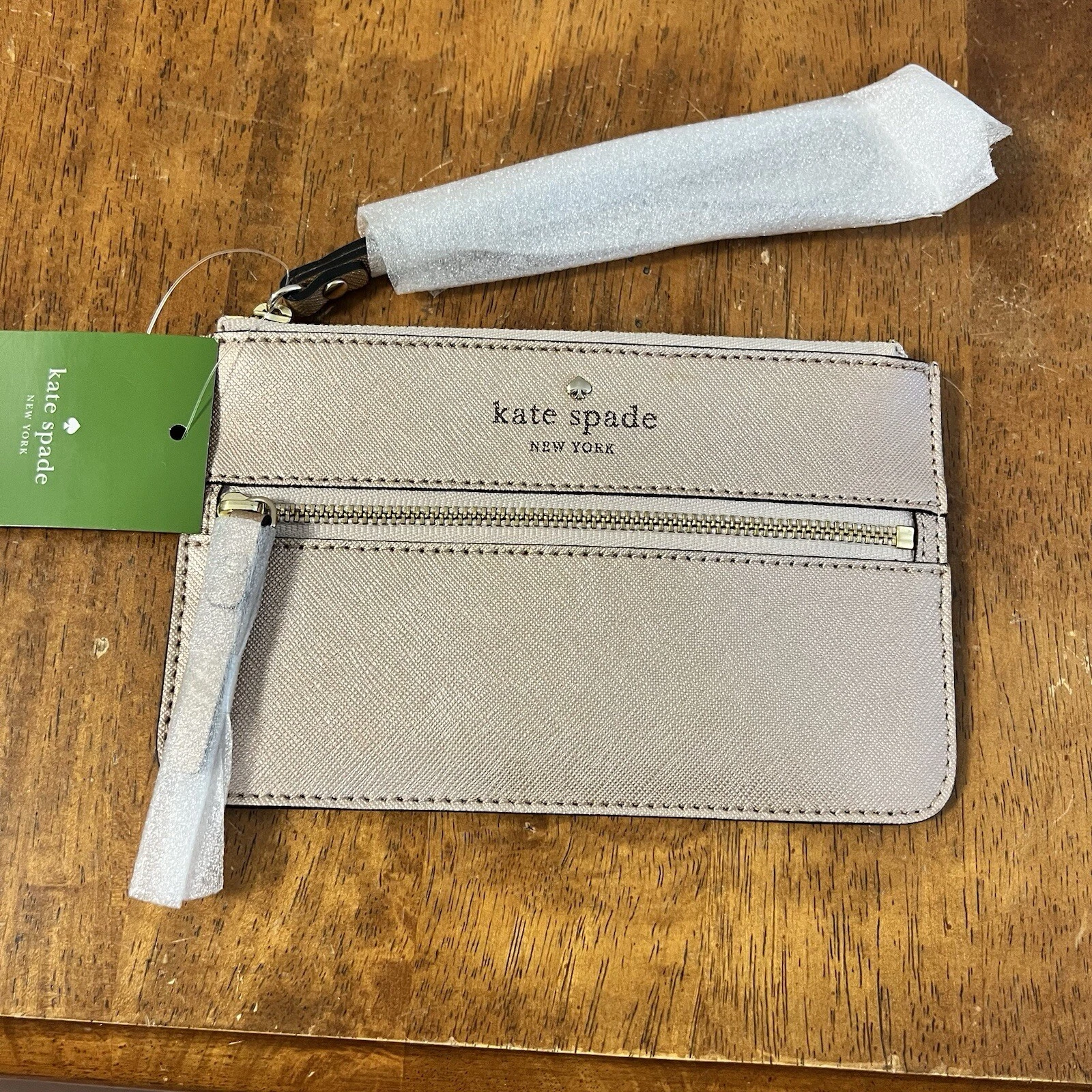 Braccialetto nuovo con etichette Kate Spade Mikas Pond Bee WLRU1859B pelle verde oro rosa 717