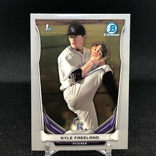 2014 Bowman Chrome Kyle Freeland #CDP5 1st Year Rookie Card-ROCKIES. rookie card picture