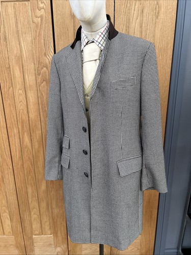 HACKETT LONDON Loro Piana Italia Lana Paddock Abrigo Chaqueta TWEED 40” - Imagen 16 de 20