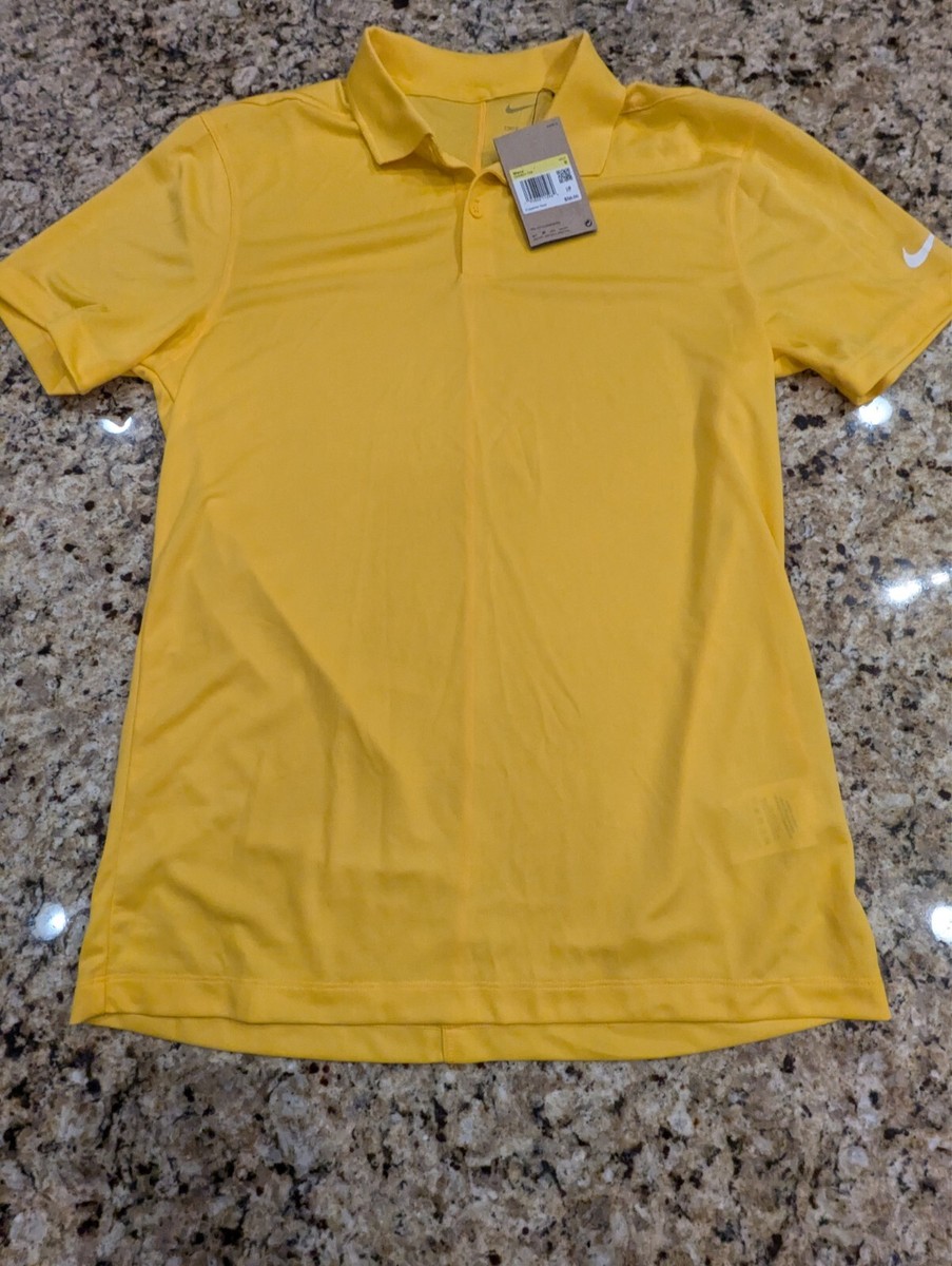 Nike Men's Dri-Fit Short Sleeve Golf Polo Shirt DH0824-728 Yellow