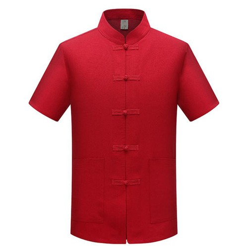 Tuta uomo tradizionale cinese tang giacca outfit camicia kung fu tai chi uniforme - Foto 4 di 12