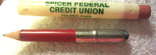 1 ad Toledo ohio Spicer Federal credit Union ad bullet pencil,7% interest vtg