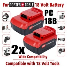 2x 3.0/6.0/8.0AH Battery For Porter Cable 18V Lithium PC18B PC18BL PC18BLX Power